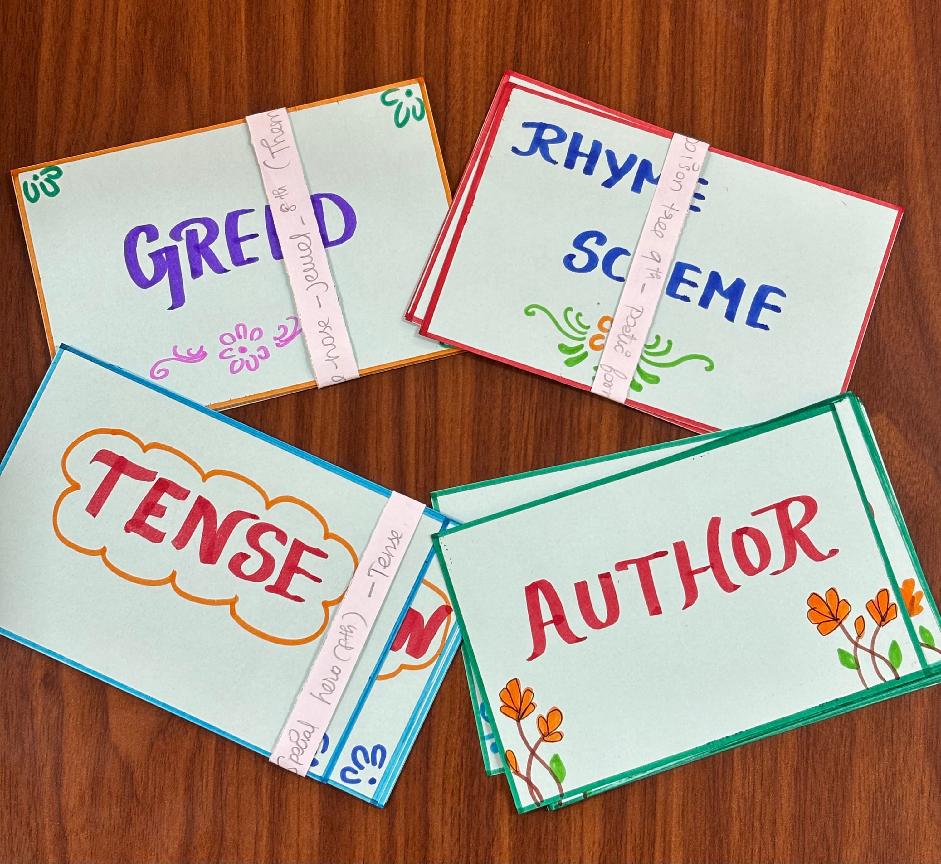Flash cards for Teaching
